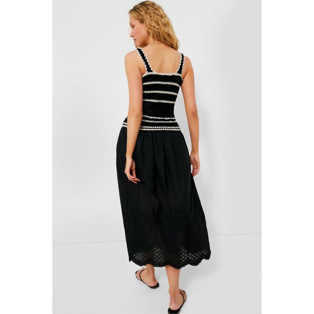NWT En Saison Black Natural Lucia Maxi Dress, Size Medium - Picture 3 of 7
